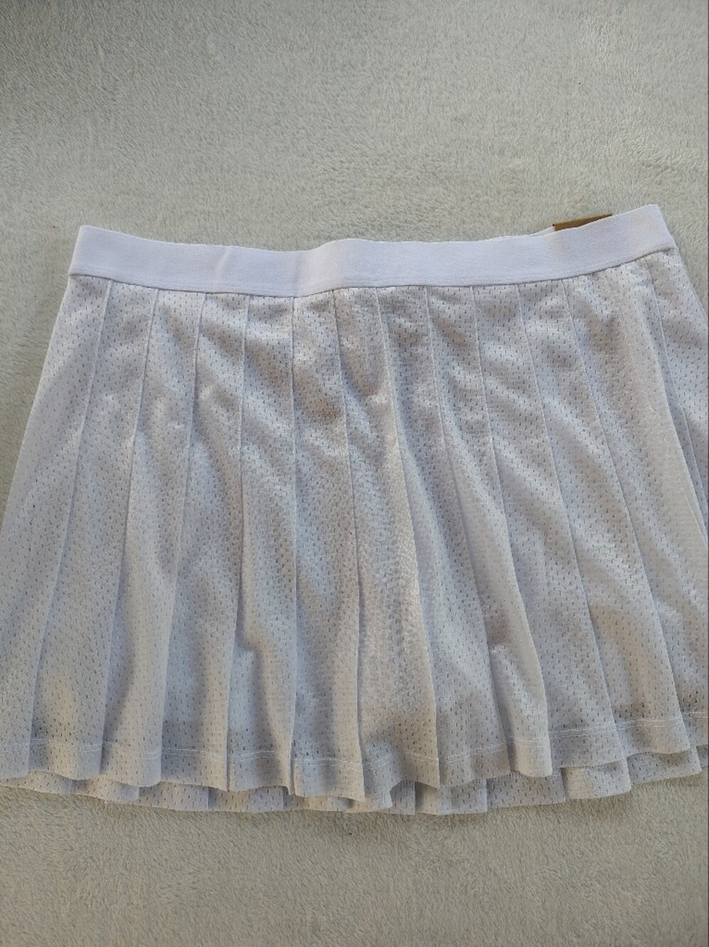PINK Victoria's Secret White Pleated Mesh Tennis Mini Skirt